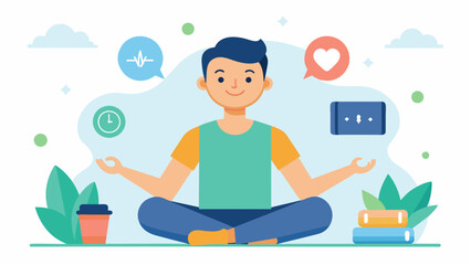 In a vlog about mindful movement a health vlogger discusses the mental and physical benefits of lowimpact exercises and how it can improve overall. Vector illustration