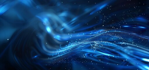 Dark blue background with abstract lines and glowing effect for presentation