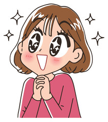 喜んでいる女性