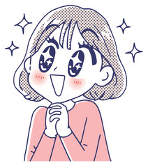 喜んでいる女性