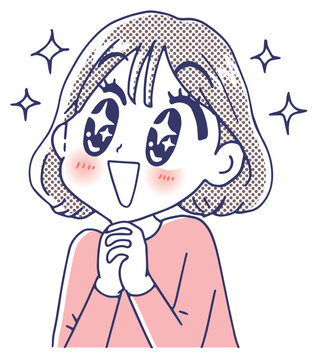 喜んでいる女性