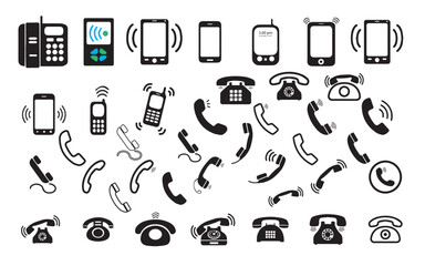 Simple Set of Phones Related Vector Icons for Your Site or Application. Vector EPS 10 Format