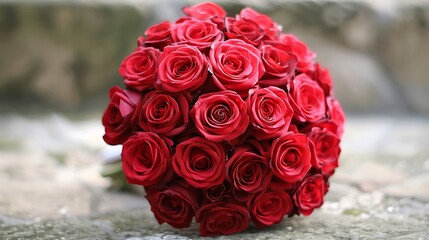 Wedding Flower bouquet red roses for life