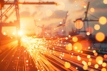 Fototapeta premium logistics and global trade, Logistics, cargo, supply chain 