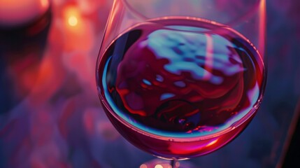 close up of a glass of wine hyper realistic 