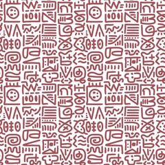Doodle abstract ethnic pattern. tribal seamless pattern .illustration.