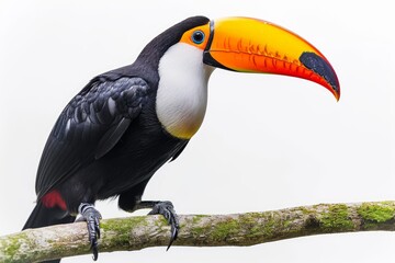 Toucan photo on white isolated background