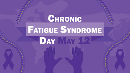 Naklejka premium Chronic Fatigue Syndrome Day vector banner design