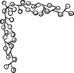 sketch border corner atom science frame