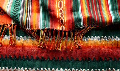 Mexico traditional cinco de mayo rug poncho fiesta