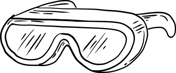 sketch safety goggle science