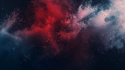Embrace the spirit of Labor Day with a captivating Red, White, and Blue colored dust explosion background