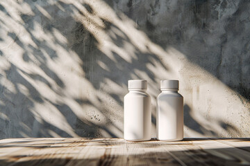 Naklejka premium bottle mockup, empty bottles