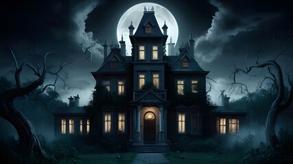 haunted house in the woods