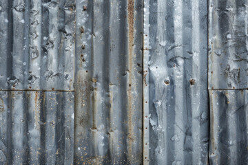 Fototapeta premium Textured surface of galvanized metal, featuring a zinc coating and industrial aesthetic. Galvanized metal textures offer a rugged and utilitarian backdrop