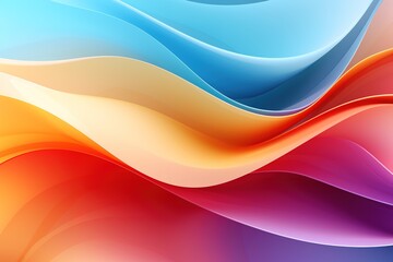 Fototapeta premium A colorful wave with a red stripe on the left and a yellow stripe on the right