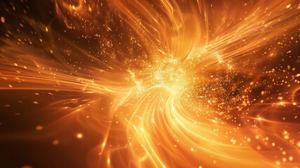 Obraz premium the warm embrace of an otherworldly orange glow, as you gaze upon an abstract space background that captivates the imagination