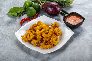 Golden fried squid crispy tempura