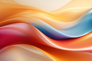 Obraz premium A colorful wave with a red stripe on the left and a yellow stripe on the right