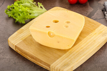 Gourmet Maasdam cheese with hole