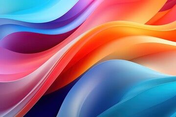 Obraz premium A colorful wave with a red stripe on the left and a yellow stripe on the right