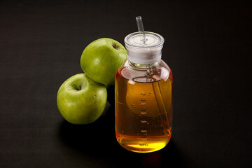 Fresh sweet natural apple juice