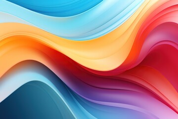 Fototapeta premium A colorful wave with a red stripe on the left and a yellow stripe on the right