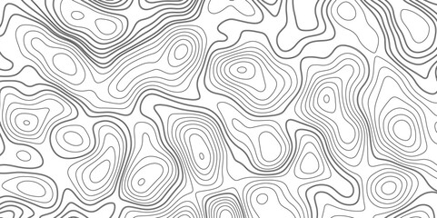 Fototapeta premium Topographic map background geographic line map with elevation assignments. Modern design with White background with topographic wavy pattern design.paper texture Imitation of a geographical map shades