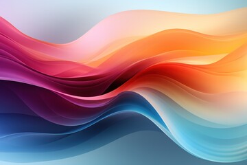 Fototapeta premium A colorful wave with a red stripe on the left and a yellow stripe on the right