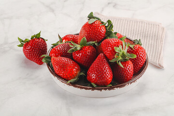 Sweet srawberry in the bowl