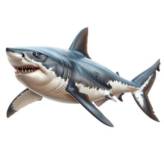 Obraz premium Shark isolated on a transparent background