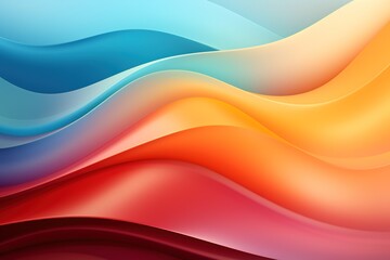 Obraz premium A colorful wave with a red stripe on the left and a yellow stripe on the right