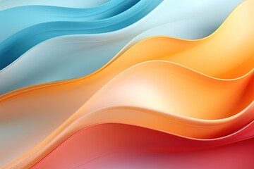 Obraz premium A colorful wave with a red stripe on the left and a yellow stripe on the right