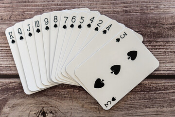 Pack of Playing Cards on white background