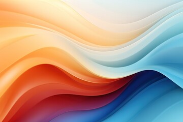 Obraz premium A colorful wave with a red stripe on the left and a yellow stripe on the right