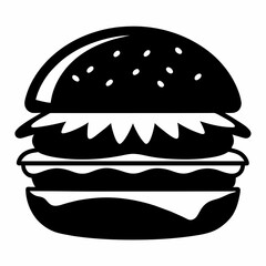 hamburger on a white background