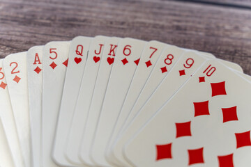 Pack of Playing Cards on white background