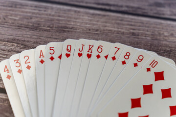 Pack of Playing Cards on white background