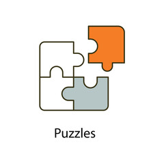 Puzzle Icon. Vector Icon Design