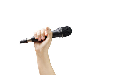 hand holding microphone PNG transparent