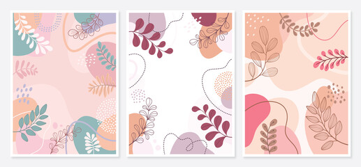 Design banner frame flower Spring background with beautiful