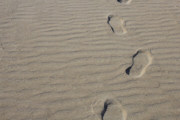 path with sand footprints