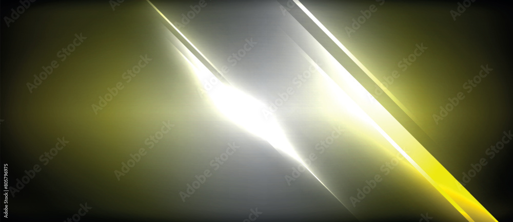 Poster a white and yellow light creates a lens flare on the black background, illuminating the darkness wit