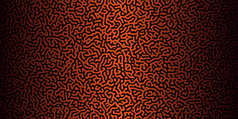 Abstract Reaction-diffusion Turing pattern natural texture orange gradient color scheme. Linear design with biological shapes. Organic lines Memphis. abstract truing organic wallpaper design. 