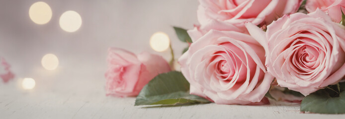 wedding pink roses