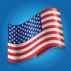 Fototapeta premium Background of shiny united states flag 