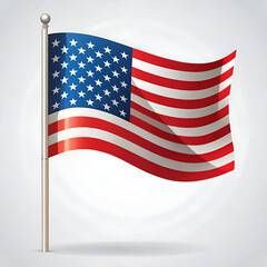Fototapeta premium Background of shiny united states flag 