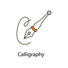 Calligraphy Icon. Vector Icon Design