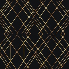 geometric line abstract gold luxury  on dark background.