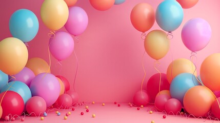 balloons decoration and design templates in abstract whited background in ultras hd